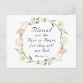 Matthew 5:8 Gezegend zijn zuiver in Bijbelverse ve Briefkaart (Voorkant)