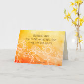 Matthew 5:8 Gezegend zijn zuiver in Bijbelverse ve Kaart (Gele Bloem)