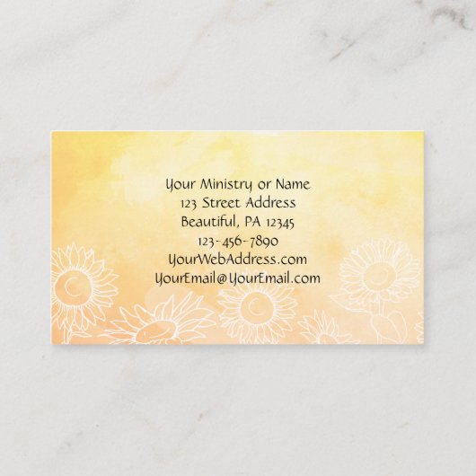 Matthew 5:8 Gezegend zijn zuiver in Bijbelverse ve Visitekaartje (Achterkant)