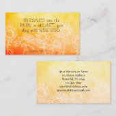 Matthew 5:8 Gezegend zijn zuiver in Bijbelverse ve Visitekaartje (Voorkant / Achterkant)