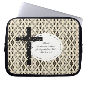 Matthew 5:8 Laptop of Netbook Carrier Sleeve