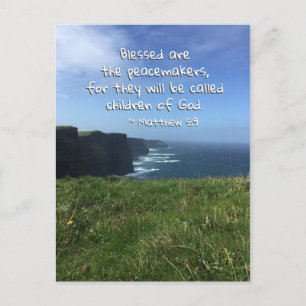 Matthew 5:9 Blessed zijn de Vreemakers, Ierland Briefkaart