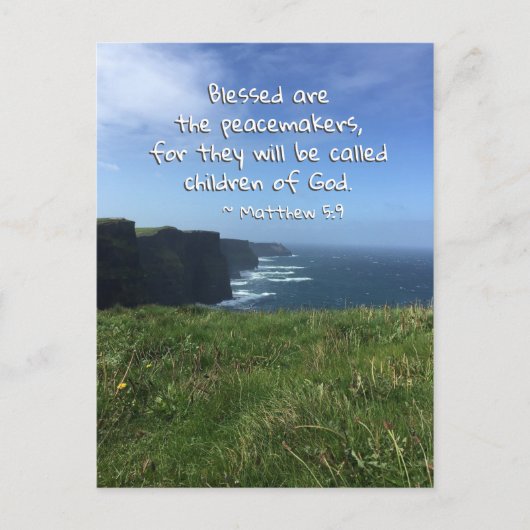 Matthew 5:9 Blessed zijn de Vreemakers, Ierland Briefkaart (Voorkant)