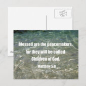 Matthew 5:9 briefkaart (Voorkant / Achterkant)