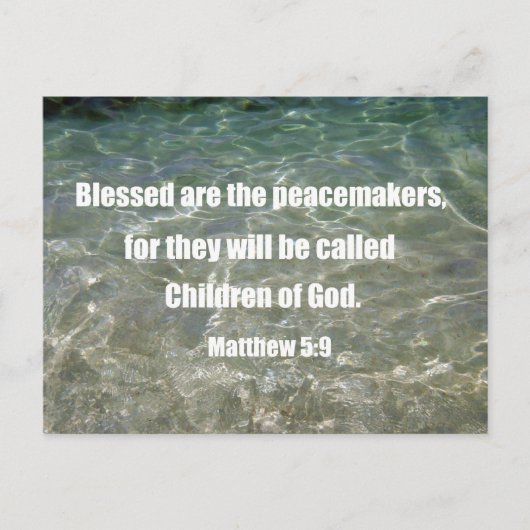 Matthew 5:9 briefkaart (Voorkant)