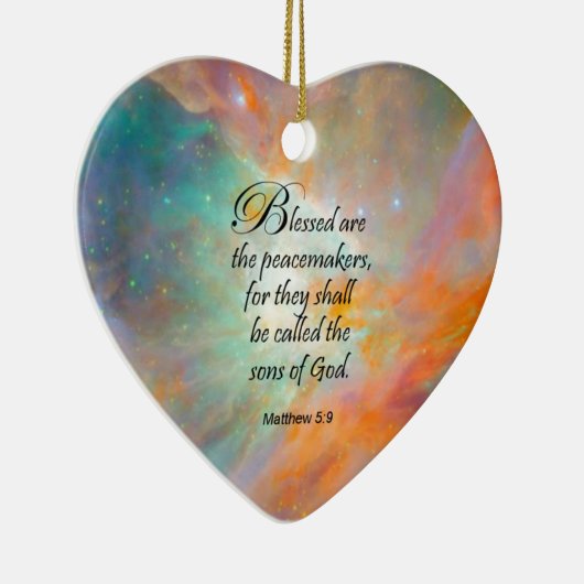 Matthew 5:9 keramisch ornament (Rechts)