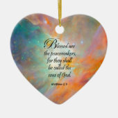 Matthew 5:9 keramisch ornament (Voorkant)