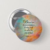 Matthew 5:9 ronde button 5,7 cm (Voorkant /achterkant)