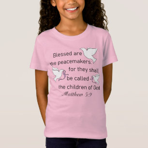 Matthew 5:9 verslaafd zijn het T-shirt van de pace