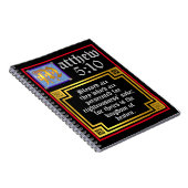 Matthew 5 Blue Golden Illumined Letter Christelijk Notitieboek (Rechterzijde)