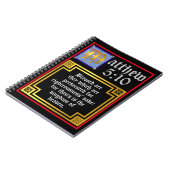 Matthew 5 Blue Golden Illumined Letter Christelijk Notitieboek (Linkerzijde)