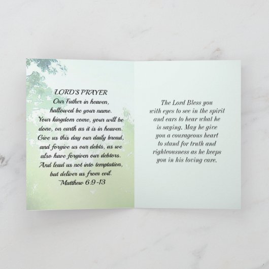 Matthew 6:10 Op Aarde zoals het in de hemel is Kaart (Binnen)