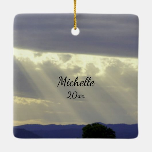 Matthew 6:10 Thy Kingdom Kom op Aarde Keramisch Ornament (Achterkant)