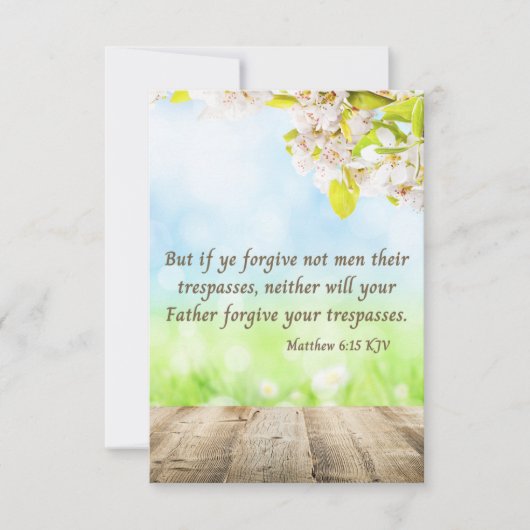 Matthew 6:15 KJV Bijbelscriptie Pic Greeting Kaart (Voorkant)