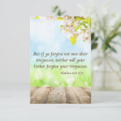 Matthew 6:15 KJV Bijbelscriptie Pic Greeting Kaart (Staand voorkant)