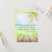 Matthew 6:15 KJV Bijbelscriptie Pic Greeting Kaart (Voorkant / Achterkant in situ)