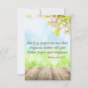 Matthew 6:15 KJV Bijbelscriptie Pic Greeting Kaart