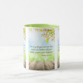 Matthew 6:15 KJV Bijbelscriptie Pic Two-Tone Mok (Midden)