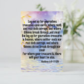 Matthew 6:19-21 KJV Bijbelscriptie Pic Greeting Kaart (Staand voorkant)