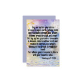 Matthew 6:19-21 KJV Bijbelscriptie Pic Greeting Kaart (Voorkant / Achterkant in situ)