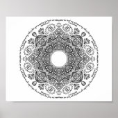 Matthew 6:21, inspirerend kleur mandala poster (Voorkant)