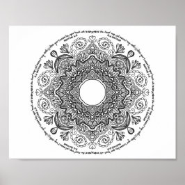 Matthew 6:21, inspirerend kleur mandala poster