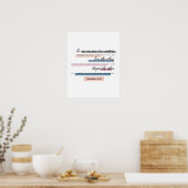matthew 6:24 Christelijk tweekleurig decor Poster (Keuken)