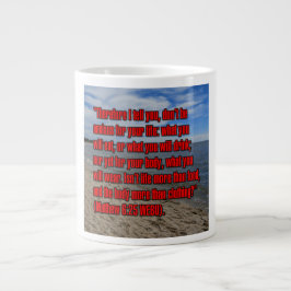 Matthew 6:25 WEBU Mug Grote Koffiekop
