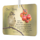 Matthew 6:26 Bijbelversie, maak je geen zorgen Luchtverfrisser (Links)