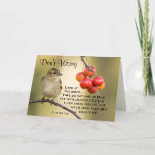 Matthew 6:26 De vogels zaaien of zeep nog niet... Kaart