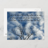 Matthew 6:26 Kijk naar de vogels van de lucht... Briefkaart (Voorkant / Achterkant)