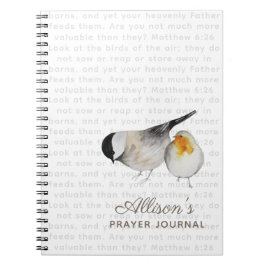 Matthew 6:26 Waterverf Vogels Gebedsjournaal Notitieboek
