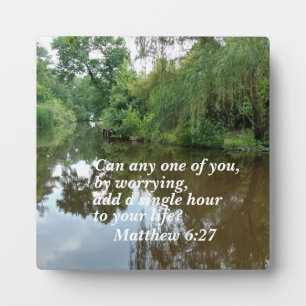 Matthew 6:27 Kan iemand van jullie, door zich zorg Fotoplaat