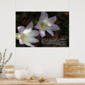 Matthew 6:28 & 29 het Poster van de Manuscript (Keuken)