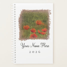 MATTHEW 6:28 - Personalized Day Planner