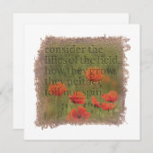 MATTHEW 6:28 - Personalized Notecard Notitiekaartje (Voorkant / Achterkant)