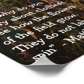 Matthew 6:28 Poppies bij zonsondergang Poster (Hoek)