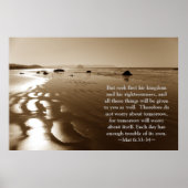 Matthew 6:33-34 Poster (Voorkant)