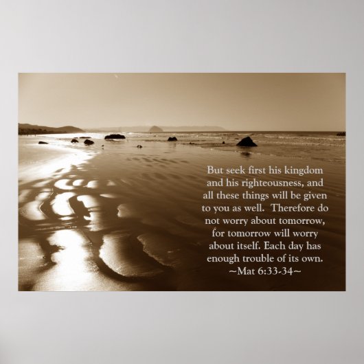 Matthew 6:33-34 Poster (Voorkant)