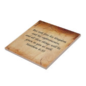 Matthew 6:33 Bijbelversie Tegeltje (Zijkant)