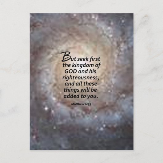 Matthew 6:33 briefkaart (Voorkant)