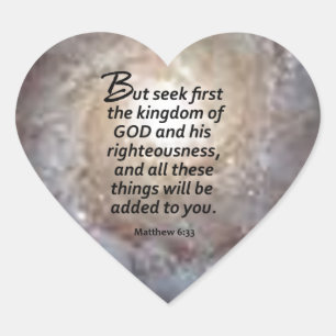 Matthew 6:33 hart sticker