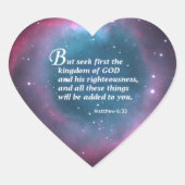 Matthew 6:33 hart sticker (Voorkant)