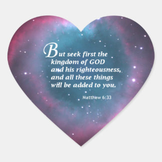 Matthew 6:33 hart sticker