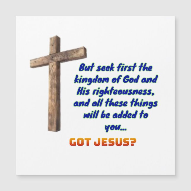 Matthew 6:33 Kruis (Voorkant)