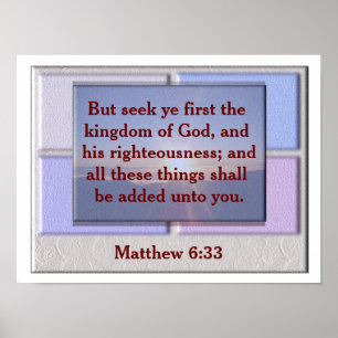 Matthew 6:33 poster