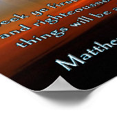 Matthew 6:33 Sunset Crosses Poster (Hoek)