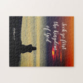 Matthew 6:33 zoekt Ye eerst het Koninkrijk God Legpuzzel (Horizontaal)