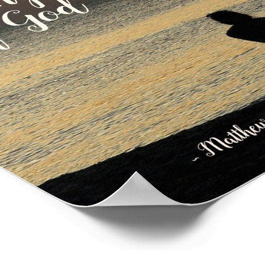 Matthew 6:33 zoekt Ye eerst het Koninkrijk God Poster (Hoek)