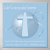 Matthew 6:34 Bijbelverse Poster (Voorkant)